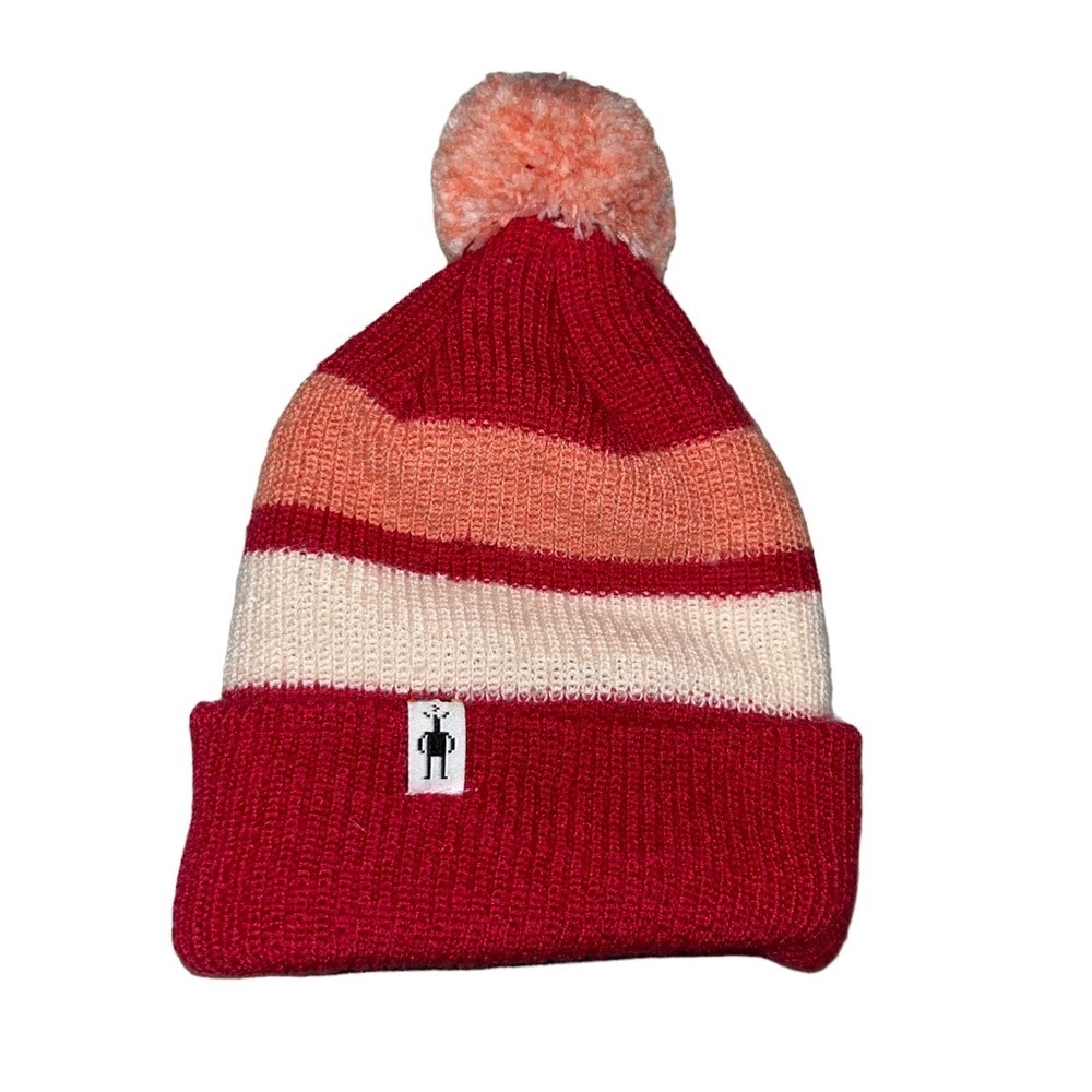 Kids Smartwool stripe Pom beanie hat girls winter